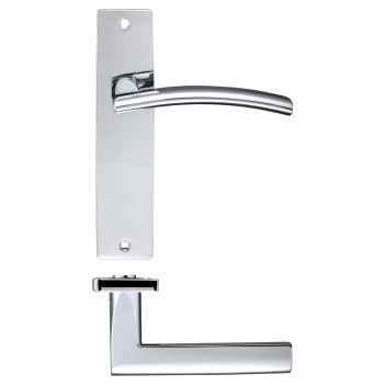 Door Handle Amalfi Lever On Latch CP*