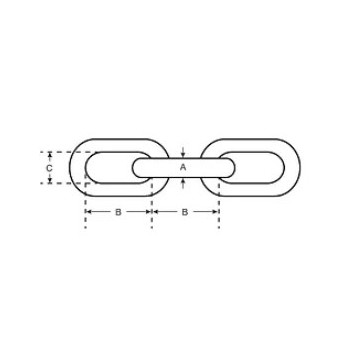 Chain Welded Link BZP 6.0 x 24mm Per Meter*