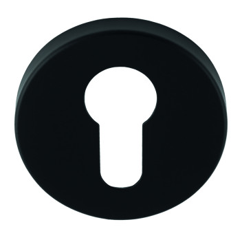 Escutcheon Euro Profile To Suit CSL Levers Matt Black