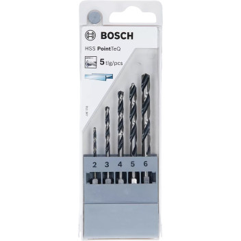 ZZ- Bosch PointTeQ HSS Metal Drill Bit Set 2-6mm (5)*