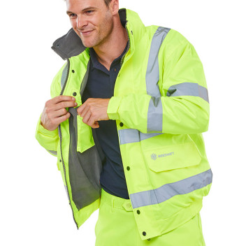 Hi Viz Bomber Jacket Yellow Large*