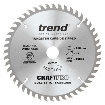 Trend CSB/16048 Craft Saw Blade 160 x 48T x 20mm Bore*