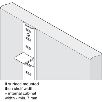 Bookcase Strip Raised Zinc Plated 1829mm*