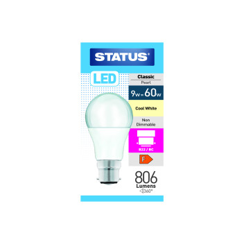 60w Dimmable Led Bulb BC Cool White*