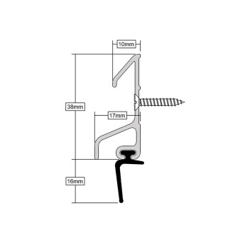 Rain Deflector With Rubber Seal Mill 914mm*