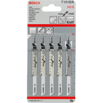 Bosch T101BR Clean Straight Cut Jigsaw Reverse Blades 3-30mm Wood (5)*