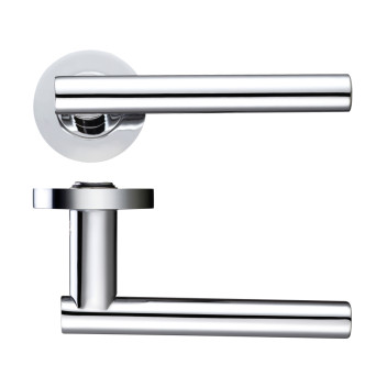 Door Handle Lucca Round Rose Lever CP*