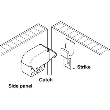 Hafele Spring Catch Mini Latch White*