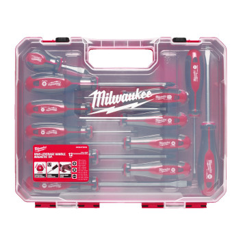 Milwaukee Lobe Screwdriver Set PZ/PH/TX/SLT/VDE 12Pk*