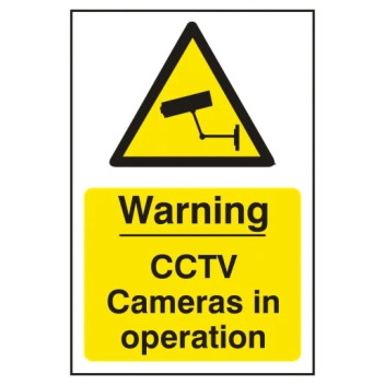 Signage Warning CCTV In Operation Rigid 200 x 300mm