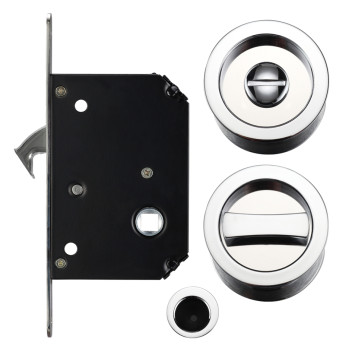 Bathroom Sliding Door Lock Set CP 70mm*