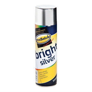 Spray Paint Bright Silver Aerosol 500ml*