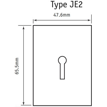 Escutcheon Std Lock Profile Self Adhesive SS*