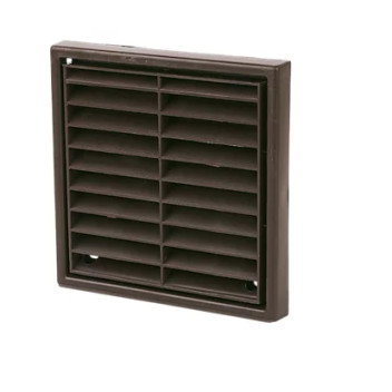 Ducting Vent Fixed Louvre Grille Brown 150mm*