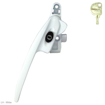 Window Handle Titon Select Cockspur White LH*