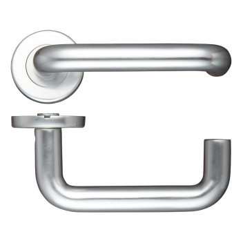 Door Handle 19mm RTD Lever On Rose (Push On) Contract SAA*