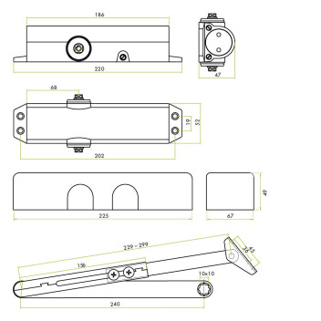 Door Closer Size 2-4 UKCA CE Certifire SNP*