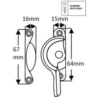 Sash Window Fitch Fastener PB