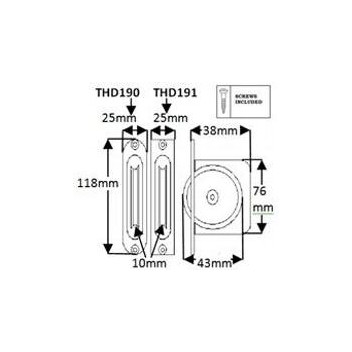 Sash Window Brass Pulley Wheel Square CP