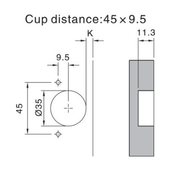 Kitchen Cabinet Hinge & Mount Plate Soft Close 110 Degree (2)*