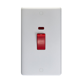 Cooker Switch DP 2 Gang 45a White*