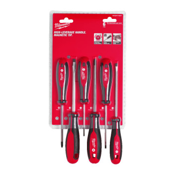 Milwaukee Tri Lobe Screwdriver Set PZ/SLT 6pk*