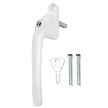 Window Handle Espag Inline Locking White 40mm*