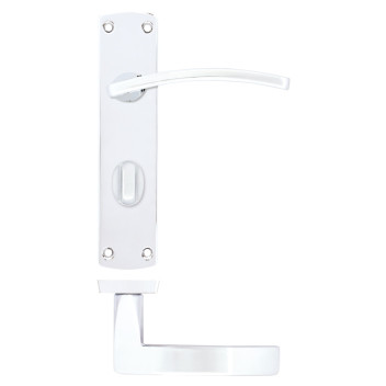 Door Handle Toledo Lever On Plate Bathroom CP*