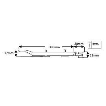 Window Victorian Casement Stay PB 300mm