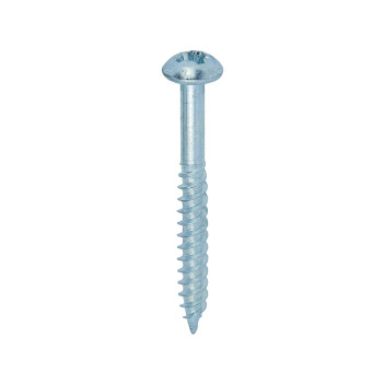 Woodscrew Zinc Plated Round Head 10 x 2 (200)