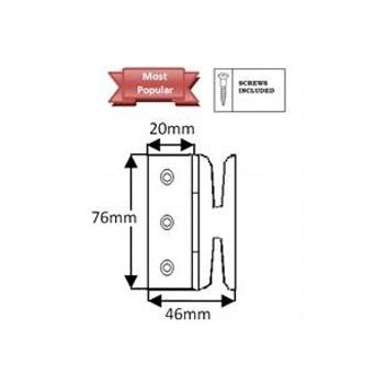 Sash Window Slotted Butt Hinge (2) BP