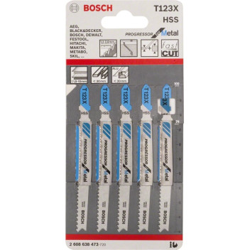 Bosch T123XF Jigsaw Blades Metal / Fast (5)*