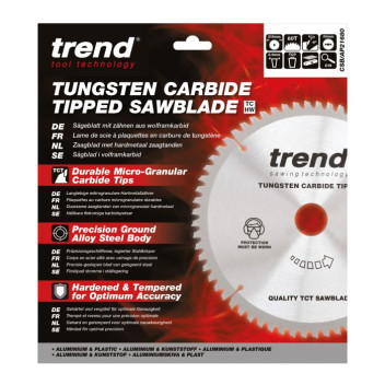 Trend CSB/AP21680 Craft Saw Blade Alu/Plastic 216 x 80T x 30mm Bore*