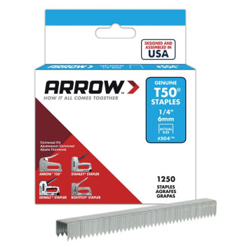 Arrow T50 Staples 6mm (1250)*