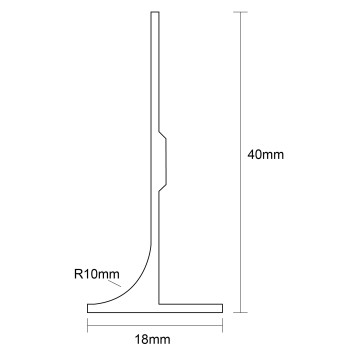 Worktop Corner Joint Black 40mm*