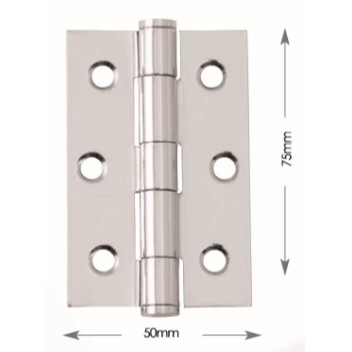 Hinge Button Tip Butt CP 75 x 50 x 2mm (2)*