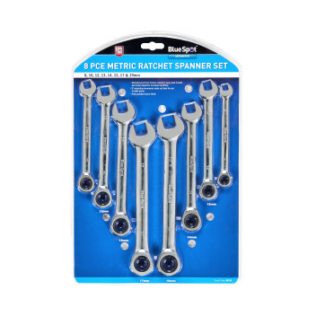 ZZ- Bluespot Ratchet Spanner Set 8 - 19mm*