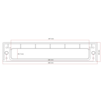 Sleeved Letterplate 40/80 Gold 250 x 65mm*