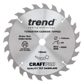 Trend CSB/18424 Craft Saw Blade 184 x 24T x 16mm Bore*