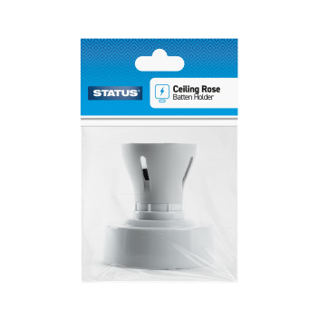 Straight Batten Lamp Holder 2.25\" White*