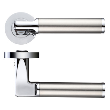 Door Handle Stanza Milan Lever On Rose CP/SS*