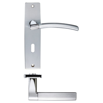 Door Handle Amalfi Lever On Lock SC/CP*