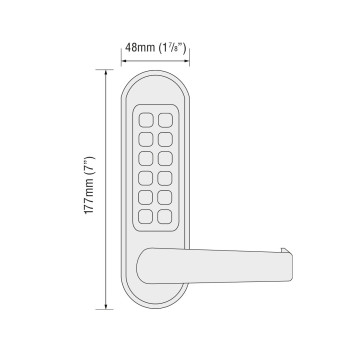 Exidor CL1 Pushbutton Outside Unit With Spindles For Panic Hardware*