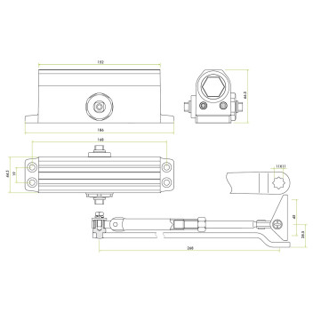 Door Closer Size 3 Budget Silver*