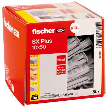 Fischer SX Plus Nylon Plug 10mm x 50mm (50)*