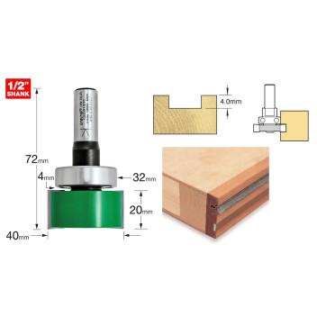 Trend C223 X 1/2TC Intumescent Cutter 20mm x 40mm x 1/2tc*