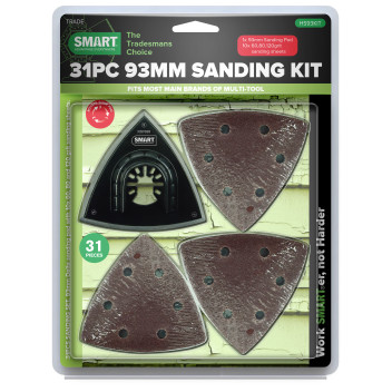 Smart Trade 31 Piece Sanding Kit Inc Pad Plus 10 x 60/80/120 Sheets*