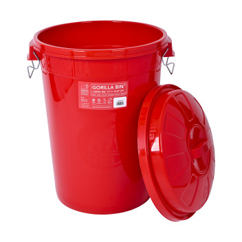 Red Gorilla Heavy Duty Bin With Lid 80L