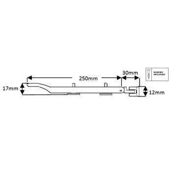 Window Victorian Casement Stay PB 250mm