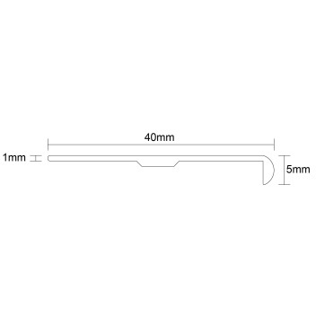 Worktop End Cap Silver 40mm*